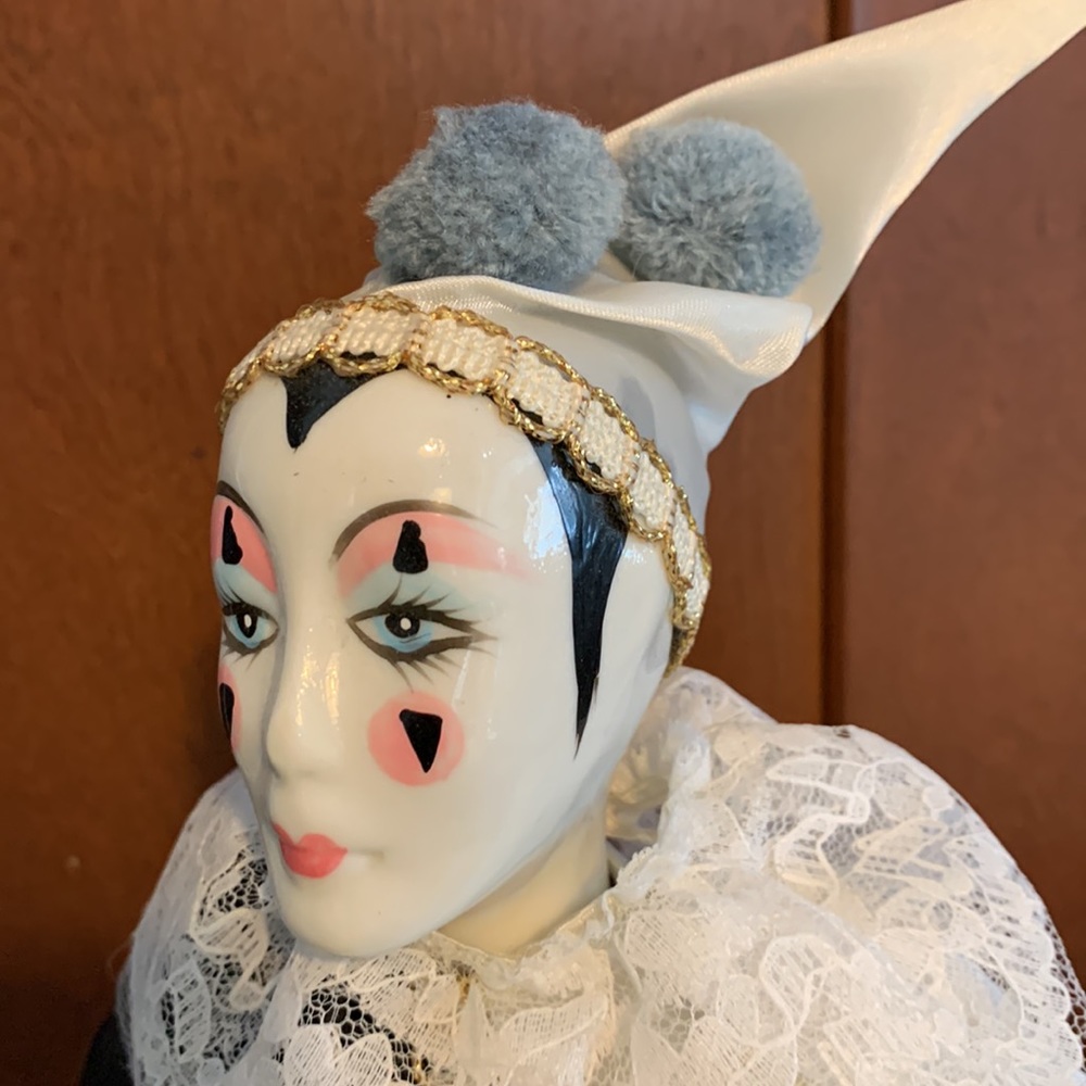 SALE!! Pierrot porcelain doll